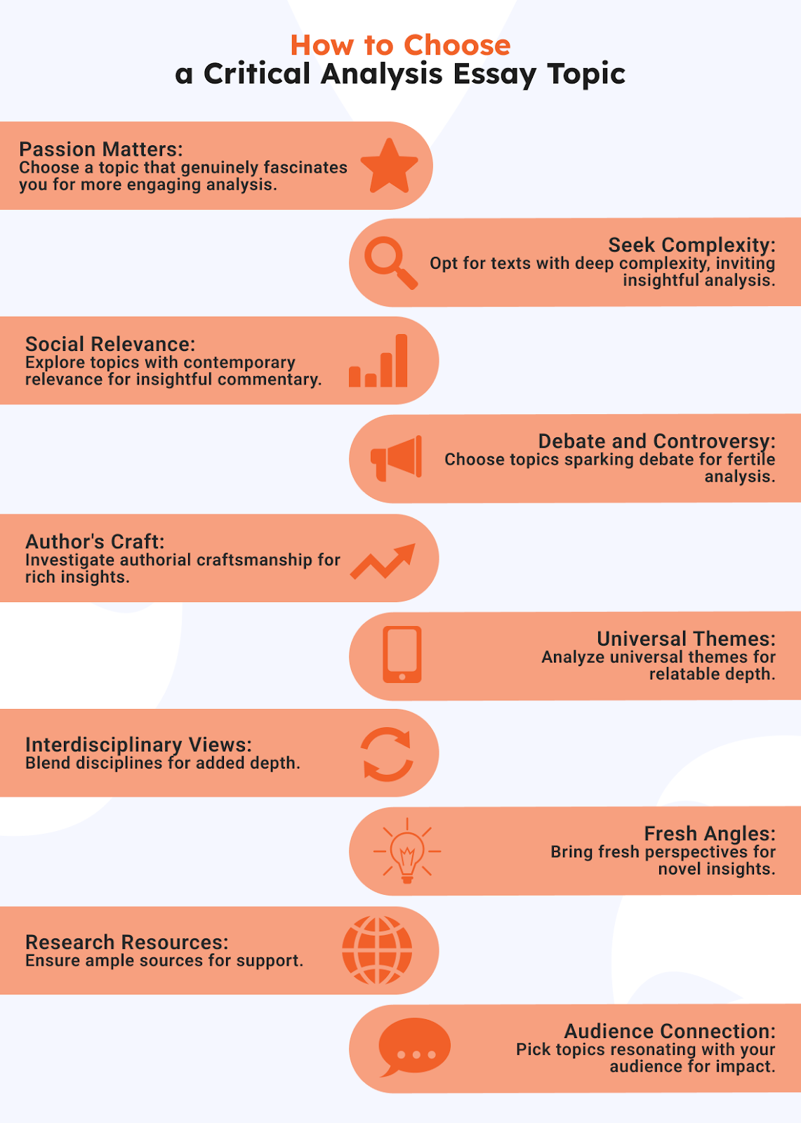 critical analysis essay topic