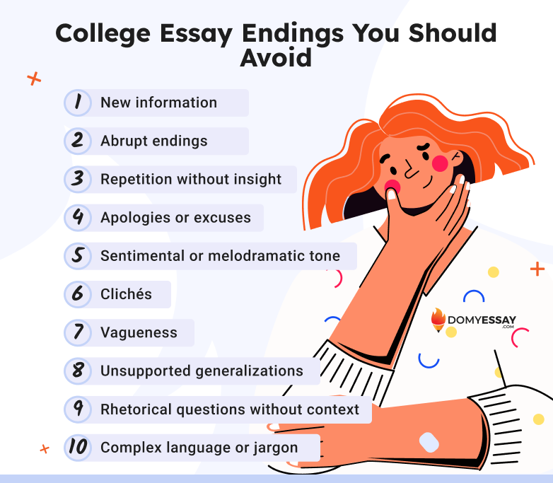 tips for college essay endings